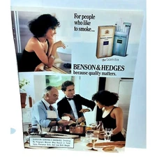 1988 Benson Hedges Cigarettes Ad Vintage Original