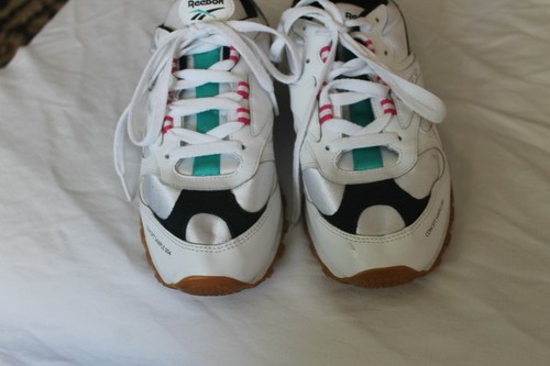 Reebok TALLA 8,5 EUR REINO UNIDO 7,5 AÑOS 90 Cuero Clásico ATI Blanco MULTICOLOR EXCELENTE - Imagen 11 de 11