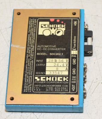 SHOCK Power Corporation Automotive DC-DC Converter SD202.1 28-56VDC to 24VDC 8A