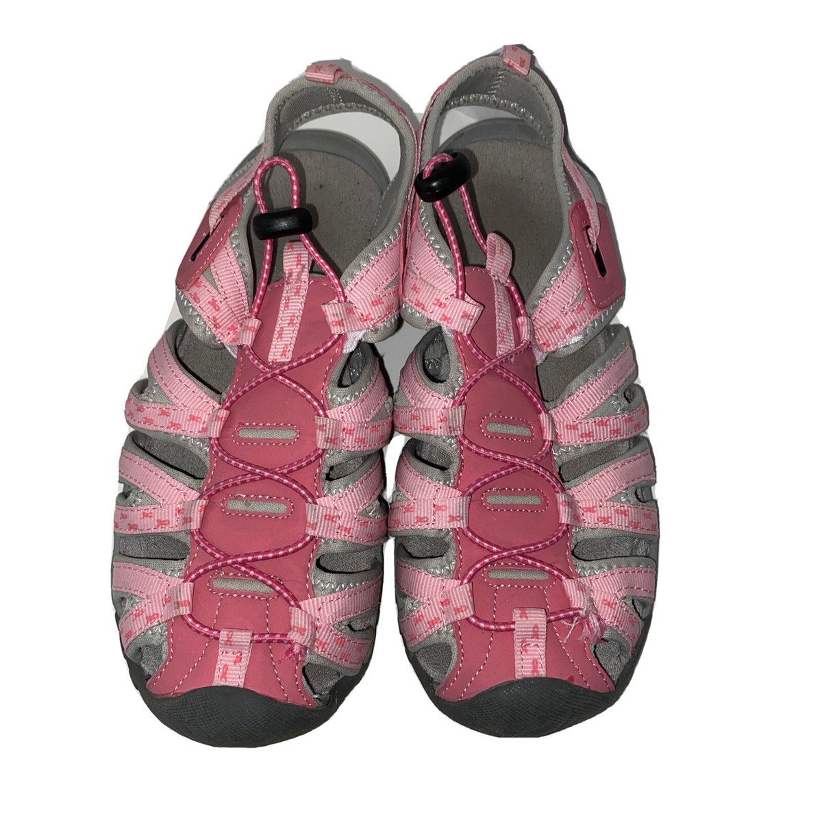 The Breast Cancer Site Womens Pink Sport Hiking Sandals Cap Toe Shoes Size