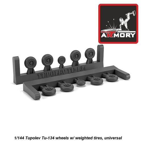 Armory Models AR AW14008 Escala 1/144 Tupolev Tu134 Ruedas crujientes con neumáticos ponderados - Imagen 11 de 12
