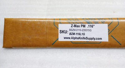 Z-Max/Rex 86 Knife Making Steel Flat Bar 0.116 x 1.536 x 23.75'' Blanchard Ground