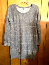 Victoria Secret Women Size S/P Sweater soft Dress Long Sleeves Gray