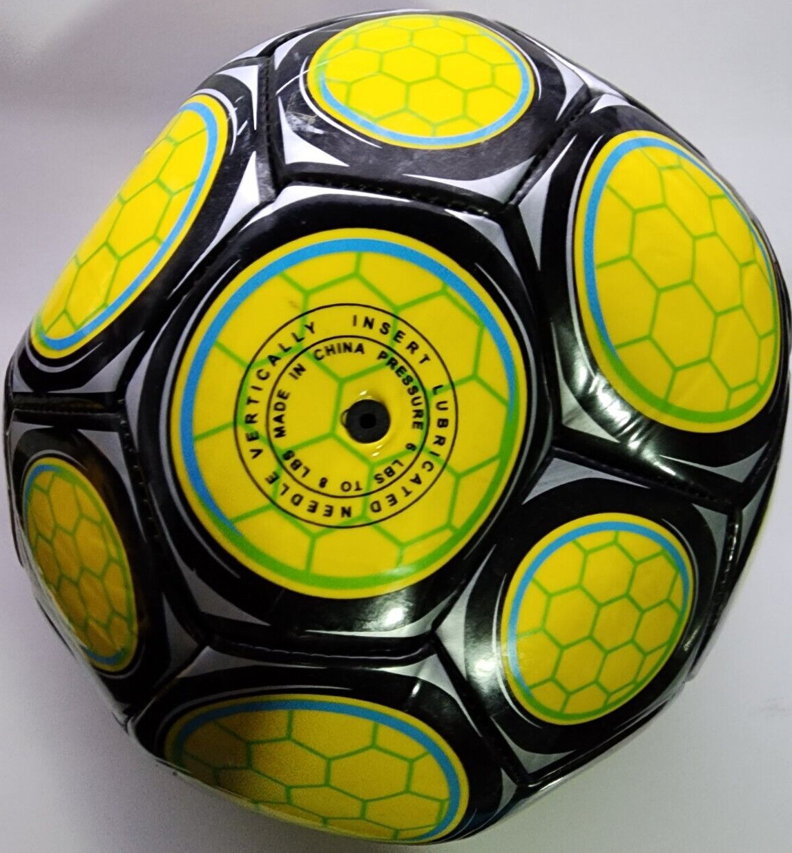 Jieman Traditional Soccer Ball Size 5 Colors Black,  yellow & Green