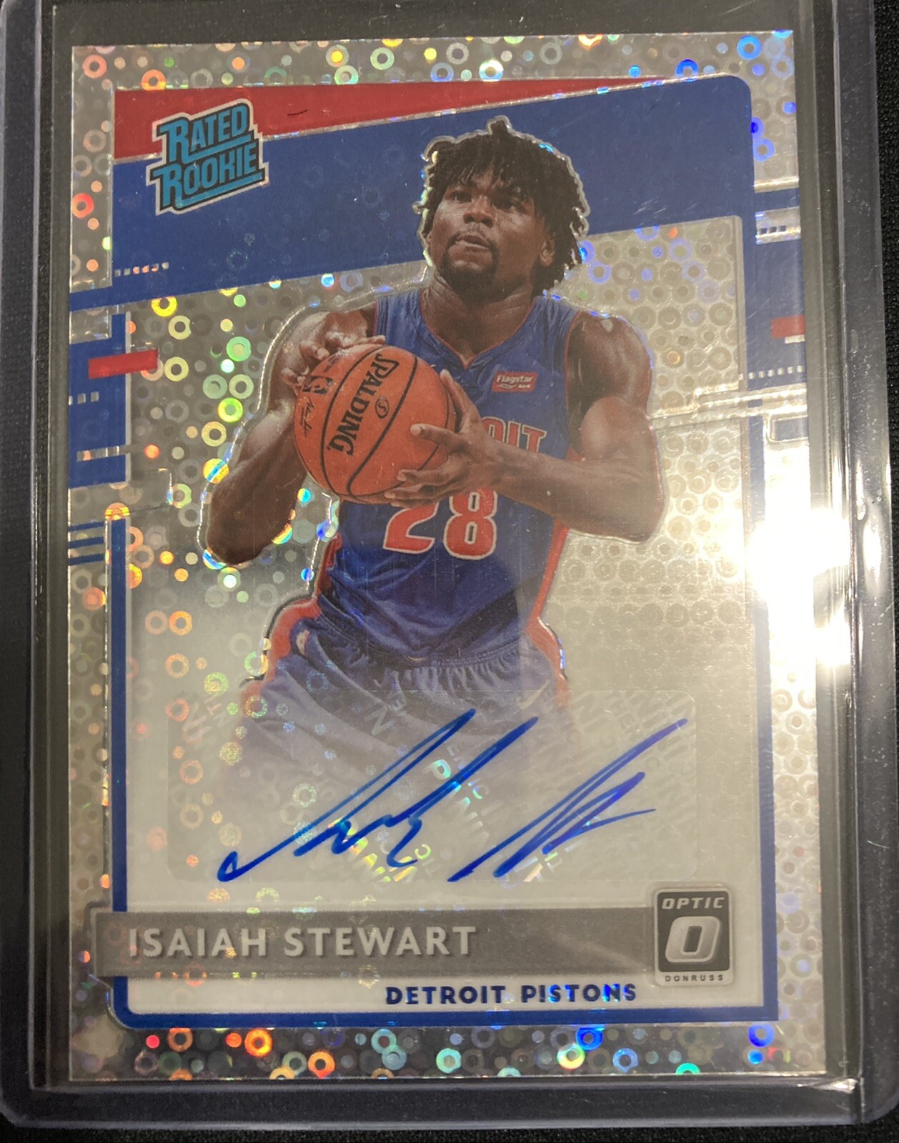 2021 Donruss Optic Basketball Isaiah Stewart Rated Rookie Disco Prizm AUTO # 166
