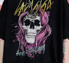 Lady Gaga vtg shirt black short sleeve All sizes S to 45Xl XA479