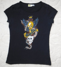 Tweety / Warner Brothers - T-Shirt Tweety Totenkopf-Motiv Looney Tunes - Gr. S/M