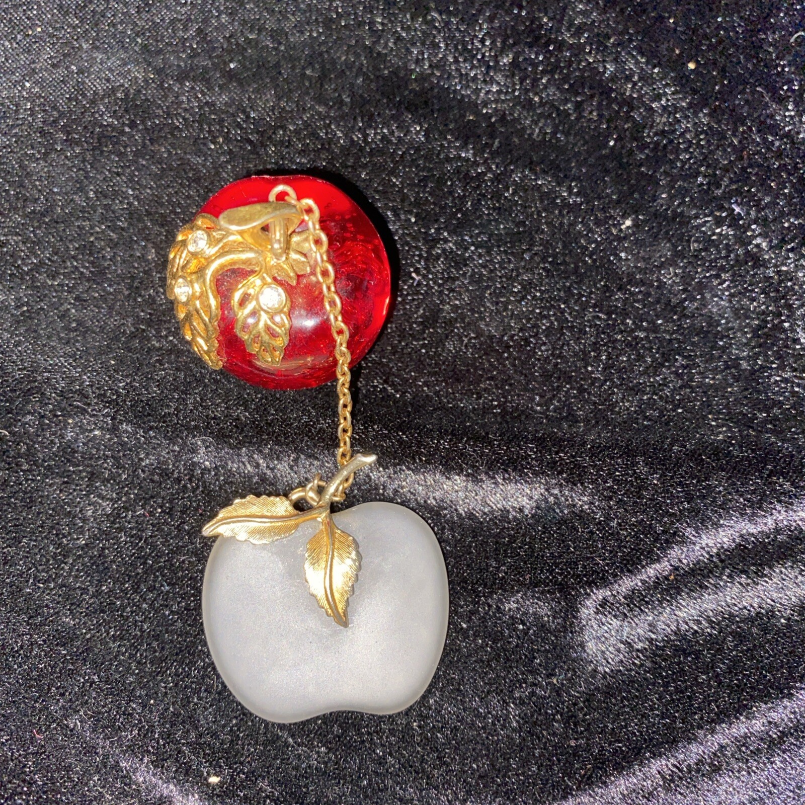 Keychain Apples Charms Fruit Shiny Chain Connecti… - image 2