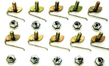 GM 1/2"-5/8" Body Fender Door Quarter Trim Moulding Molding Clips & Nuts 10pc F