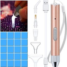 5D DIY Diamond Painting Pen Point Drill Pen with Light USB Rechargeable