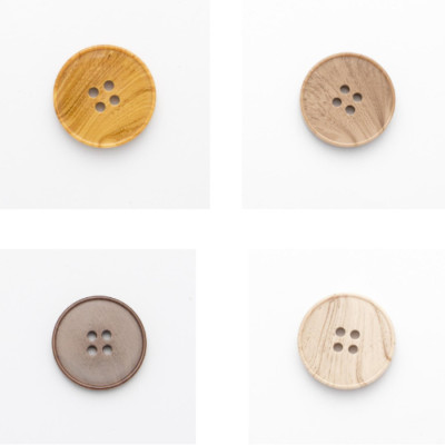 4 Loch Holzoptik Kunststoff Knöpfe verschiedene Designs und Mengen Nähen, Basteln