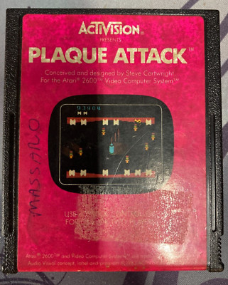 Plaque Attack (Atari 2600, 1983) Cart and Manual