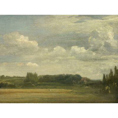 Constable East Bergholt Gemeinsamer Blick Richtung Pfarrhaus Gemälde XL Wandbild Leinwand