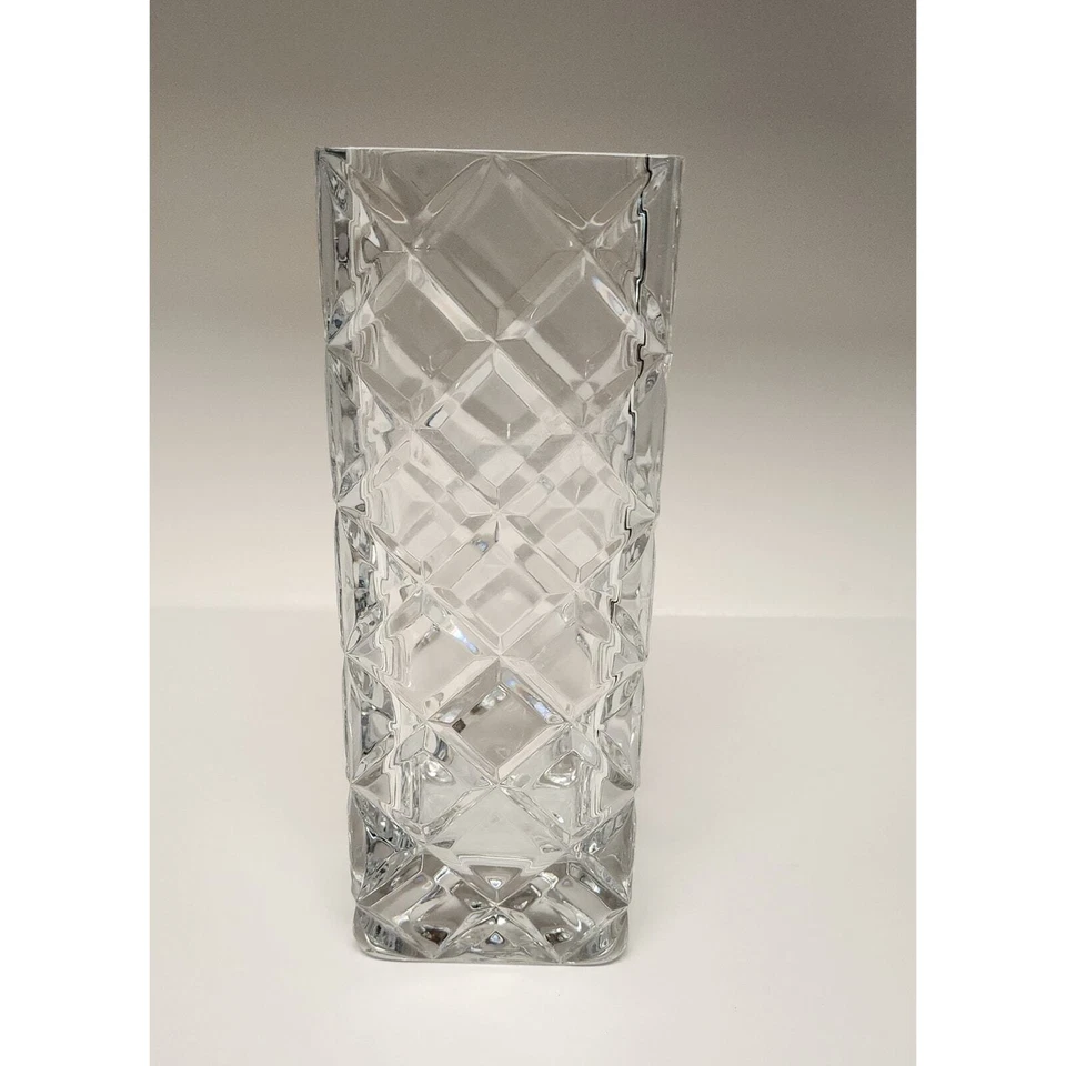 Cristal diamante vintage MIKASA de 10" forma cuadrada pesada Foto 2 de 4