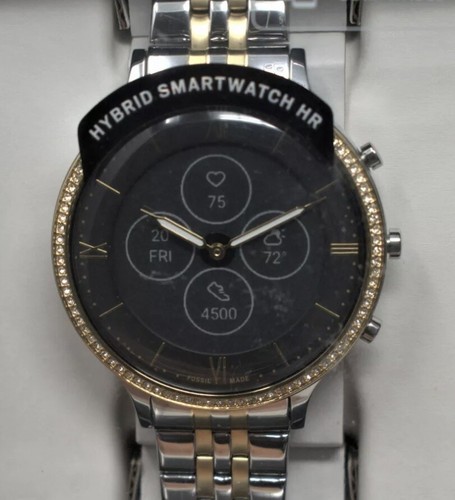 Fossil FTW7032 Women's Charter Hybrid HR Smartwatch Linked Silver/Gold |  eBay