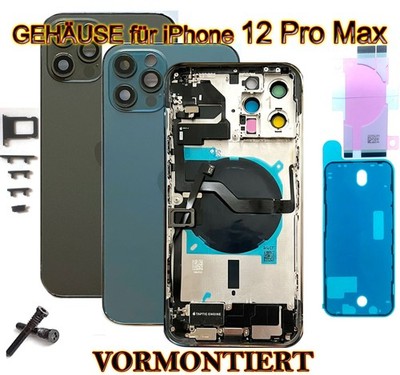 Gehäuse für iPhone 12 Pro Max Vormontiert Rückseite Backcover Akkudeckel 12Pro R
