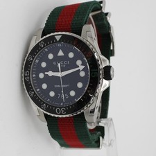 Gucci Dive 45mm Steel Black Dial Quartz Men Watch YA136209