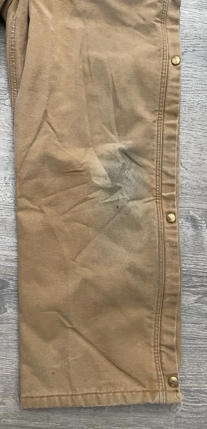 Vintage Carhartt Coveralls Insulated Mens Size 42R Regular Tan USA Carpenter - product detail image 3