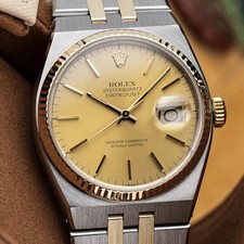 Rolex Datejust Oysterquartz 36mm Box & Papers 1985 Steel & Gold Ref. 17013