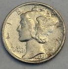 1931 S Mercury 90% Silver Dime AU / BU Uncirculated