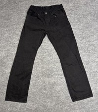 Levi's 505 Boys Jeans Size 16 Reg 28x28 Black Regular Fit Straight Leg Classic