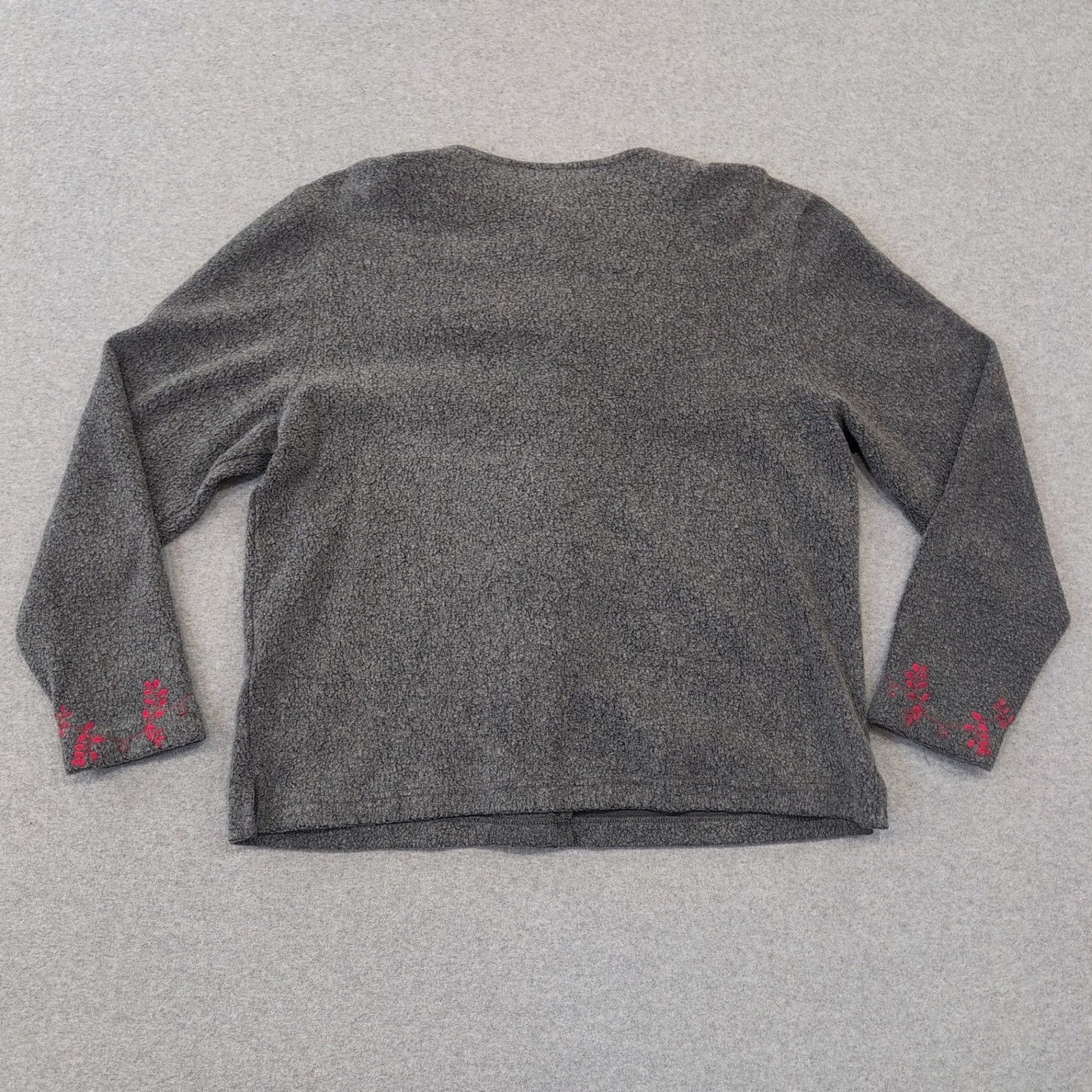 bechamel Gray Embroidered Button Front Cardigan W… - image 3