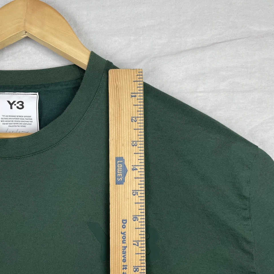 Y-3 Yohji Yamamoto adidas Shirt Mens 2XL Green Streetwear Crewneck Tee GK4503 - Image 3 of 4