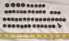 lot of 53 vintage 1930's glass Typewriter KEYS, steampunk, jewelry, arts & craft thumbnail