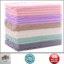 24 Pack Dishcloths Super Absorbent Coral Fleece Reusable Kitchen Cleaning Towels