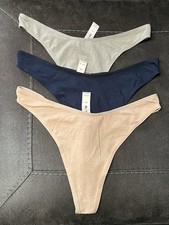 LOT OF 3 Victoria's Secret High Leg Thong Panties Size M NWT 35