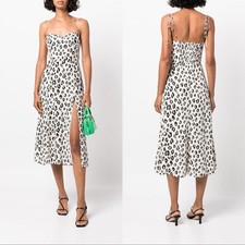 Reformation Juliette Dress in Snow Leopard