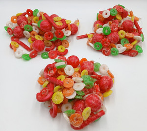 VTG Christmas Blow Mold Candy Garland Sugared Sugar Coated 8 ft (3 sets) READ