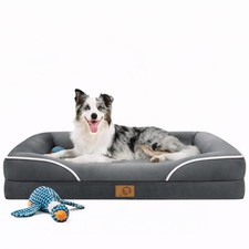 Large Orthopedic Dog Bed 42x30 Inch for XL Dogs - Washable, Non-Slip Cover