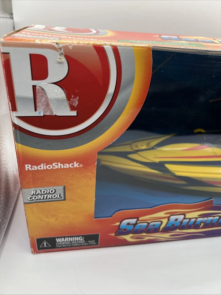NEW Radio Shack Radio Control Boat “Sea Burner” Original Box & Stand, No Remote - Image 2 of 4