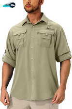 Men S Sun Protection Fishing Shirts Lightweight Long Sleeve UPF 50