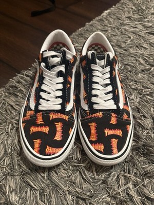 Vans x Thrasher Skate Old Skool Black Multi Men s 9 VN0005W0BML w/ Box