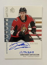 2019-20 SP Authentic Jonathan Davidsson #237 Future Watch Auto Inscribed 029/999