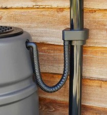 Harcostar Water butt universal rain trap diverter, black, new