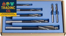 7 Pc M2 High-Speed Steel Counterbore Set, with Built-In Pilot, 3 Flute, 10 to 1