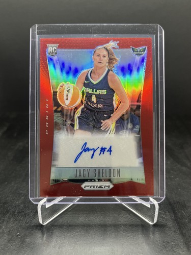 2024 Panini Prizm WNBA Jacy Sheldon RC Throwback Autograph Auto Red 77/99 #TB-JS