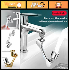 Adjustable Brass Faucet Extender, Multi-Angle Robotic Arm for Kitchen Bathroom