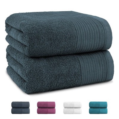 2-er Set Saunatücher 180 x 90 cm Duschtuch Groß Frotee Badetücher 100% Baumwolle