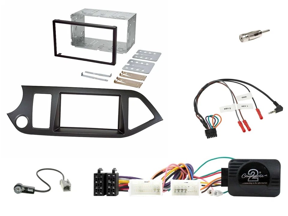 JVC USB Bluetooth Lenkrad DAB 2DIN Autoradio für Kia Picanto ab 2011 Start-Stop - Bild 3 von 4