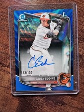 2025 Bowman Draft Caden Bodine 1st Blue Wave Refractor Auto /150 Orioles