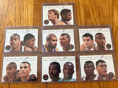 Lot of 7 1993-1994 Skybox premium Changing Faces Basketball cards