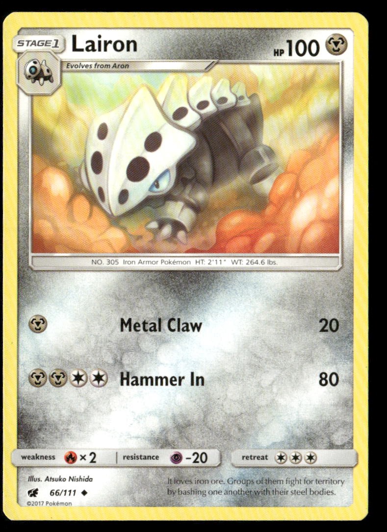 Lairon Crimson Invasion 66 Uncommon Pokemon Near Mint