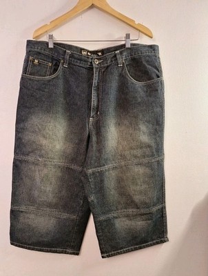 Vtg RE:VERB Baggy Jorts Jean Shorts Men's 38 Wide Leg Long Skater Grunge 90s Y2K
