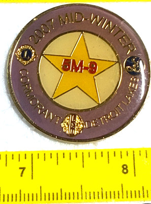 Lions Club Mid-Winter International 5M-9 Enamel Lapel Tack Pin 2007 