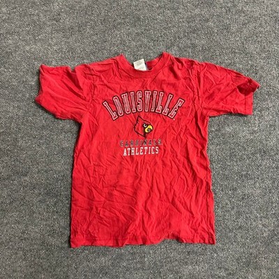 Team Athletics T-Shirt Youth Size L Red Louisville Cardinals NCAA Graphic Tee