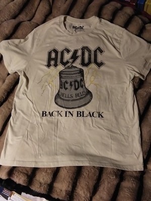 AC/DC Hells Bells Back in Black Shirt size L white/cream Color